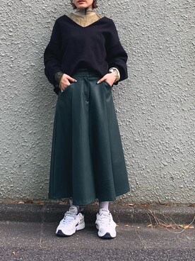 「MARTINE ROSE（マーティンローズ）のアイテム（スニーカー）」を使った、miho  さん（レディース・167cm）の冬コーディネート