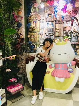 「Lily（リリイ）のアイテム」を使った、豆豆酱さん（レディース・157cm）の夏コーディネート