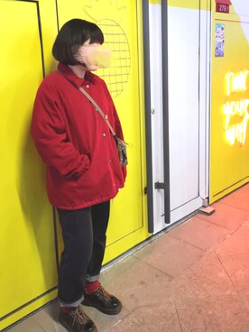 「PULL&BEAR（プルアンドベア）のアイテム（ブルゾン）」を使った、caicaierlinさん（レディース・167cm）の春コーディネート