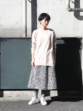 「FIL DE FER（フィルデフェール）のアイテム（ニット/セーター）」を使った、watanabe.さん（レディース・163cm）の冬コーディネート