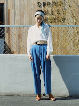 「NOMBRE IMPAIR（ノンブルアンペール）のアイテム（サンダル）」を使った、watanabe.さん（レディース・163cm）の冬コーディネート