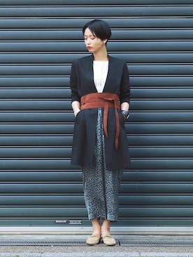 「FIL DE FER（フィルデフェール）のアイテム（その他アウター）」を使った、watanabe.さん（レディース・163cm）の春コーディネート
