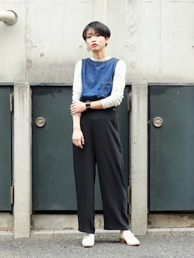 「FIL DE FER（フィルデフェール）のアイテム」を使った、watanabe.さん（レディース・163cm）の春コーディネート