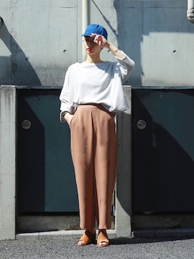 「NOMBRE IMPAIR（ノンブルアンペール）のアイテム（サンダル）」を使った、watanabe.さん（レディース・163cm）の春コーディネート