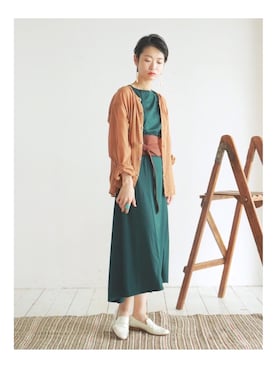 「FIL DE FER（フィルデフェール）のアイテム（ワンピース/ドレス）」を使った、watanabe.さん（レディース・163cm）の夏コーディネート