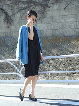 「FIL DE FER（フィルデフェール）のアイテム（ワンピース/ドレス）」を使った、watanabe.さん（レディース・163cm）の夏コーディネート