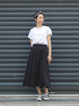 「FIL DE FER（フィルデフェール）のアイテム（トップス）」を使った、watanabe.さん（レディース・163cm）の夏コーディネート