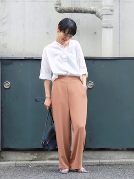 「FIL DE FER（フィルデフェール）のアイテム（パンツ）」を使った、watanabe.さん（レディース・163cm）の夏コーディネート