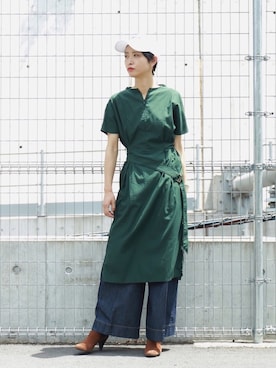 「FIL DE FER（フィルデフェール）のアイテム（ワンピース/ドレス）」を使った、watanabe.さん（レディース・163cm）の夏コーディネート