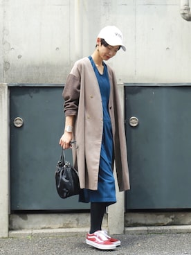 「FIL DE FER（フィルデフェール）のアイテム（その他アウター）」を使った、watanabe.さん（レディース・163cm）の秋コーディネート