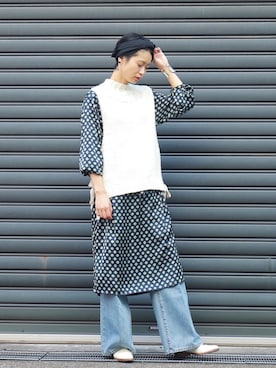 「FIL DE FER（フィルデフェール）のアイテム（ワンピース/ドレス）」を使った、watanabe.さん（レディース・163cm）の秋コーディネート