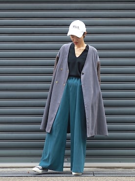 「FIL DE FER（フィルデフェール）のアイテム（その他アウター）」を使った、watanabe.さん（レディース・163cm）の秋コーディネート