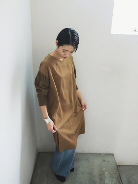 「FIL DE FER（フィルデフェール）のアイテム（ワンピース/ドレス）」を使った、watanabe.さん（レディース・163cm）の秋コーディネート