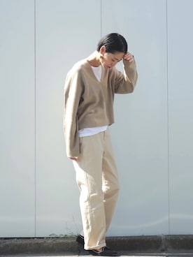 「FIL DE FER（フィルデフェール）のアイテム（ニット/セーター）」を使った、watanabe.さん（レディース・163cm）の秋コーディネート