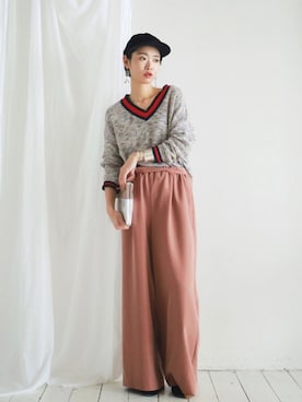 「FIL DE FER（フィルデフェール）のアイテム（ニット/セーター）」を使った、watanabe.さん（レディース・163cm）の冬コーディネート