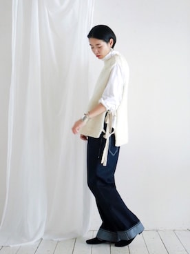 「手編み」｜watanabe.さん（レディース・163cm）の冬コーディネート