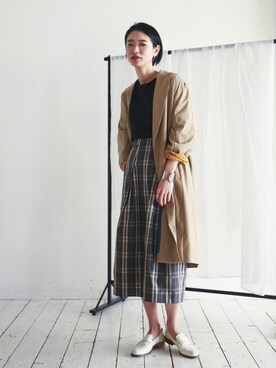 「FIL DE FER（フィルデフェール）のアイテム（その他アウター）」を使った、watanabe.さん（レディース・163cm）の冬コーディネート