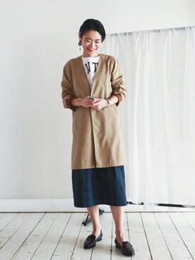 「FIL DE FER（フィルデフェール）のアイテム（その他アウター）」を使った、watanabe.さん（レディース・163cm）の春コーディネート