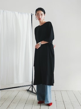「赤い靴」｜watanabe.さん（レディース・163cm）の春コーディネート