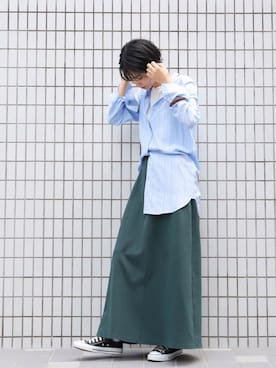 「FIL DE FER（フィルデフェール）のアイテム（スカート）」を使った、watanabe.さん（レディース・163cm）の夏コーディネート