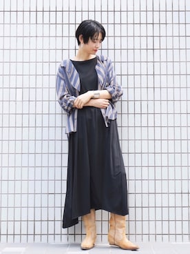 「FIL DE FER（フィルデフェール）のアイテム（ワンピース/ドレス）」を使った、watanabe.さん（レディース・163cm）の夏コーディネート