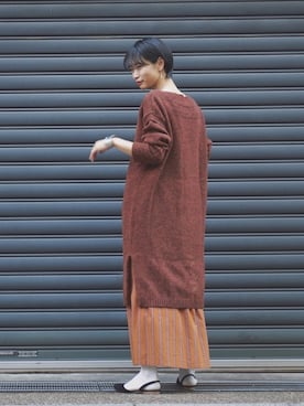 「FIL DE FER（フィルデフェール）のアイテム（ワンピース/ドレス）」を使った、watanabe.さん（レディース・163cm）の秋コーディネート