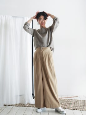 「大振りアクセサリー」｜watanabe.さん（レディース・163cm）の秋コーディネート