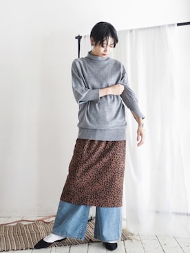 「FIL DE FER（フィルデフェール）のアイテム」を使った、watanabe.さん（レディース・163cm）の秋コーディネート