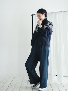 「FIL DE FER（フィルデフェール）のアイテム」を使った、watanabe.さん（レディース・163cm）の冬コーディネート