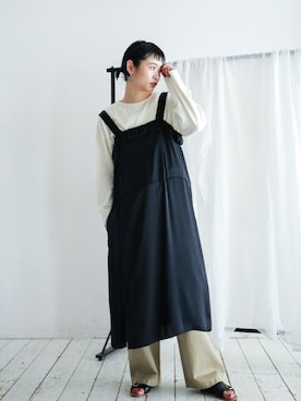 「FIL DE FER（フィルデフェール）のアイテム（ワンピース/ドレス）」を使った、watanabe.さん（レディース・163cm）の冬コーディネート
