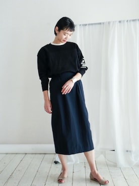 「FIL DE FER（フィルデフェール）のアイテム（ニット/セーター）」を使った、watanabe.さん（レディース・163cm）の冬コーディネート
