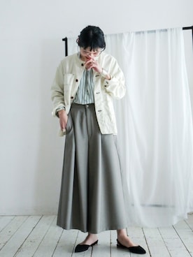 「FIL DE FER（フィルデフェール）のアイテム（カバーオール）」を使った、watanabe.さん（レディース・163cm）の春コーディネート