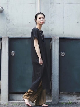 「FIL DE FER（フィルデフェール）のアイテム（パンツ）」を使った、watanabe.さん（レディース・163cm）の春コーディネート