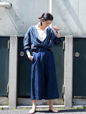 「FIL DE FER（フィルデフェール）のアイテム（タンクトップ）」を使った、watanabe.さん（レディース・163cm）の春コーディネート