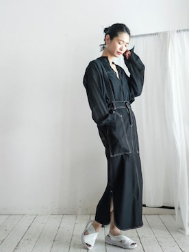 「FIL DE FER（フィルデフェール）のアイテム」を使った、watanabe.さん（レディース・163cm）の夏コーディネート