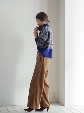 「FIL DE FER（フィルデフェール）のアイテム（ニット/セーター）」を使った、watanabe.さん（レディース・163cm）の冬コーディネート
