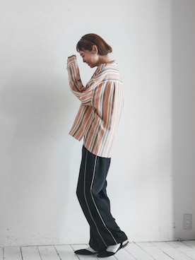 「FIL DE FER（フィルデフェール）のアイテム（パンツ）」を使った、watanabe.さん（レディース・163cm）の冬コーディネート