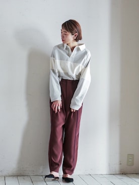 「アイテム（イヤリング（片耳用））」を使った、watanabe.さん（レディース・163cm）の冬コーディネート