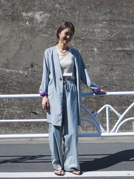 「FIL DE FER（フィルデフェール）のアイテム（その他アウター）」を使った、watanabe.さん（レディース・163cm）の春コーディネート