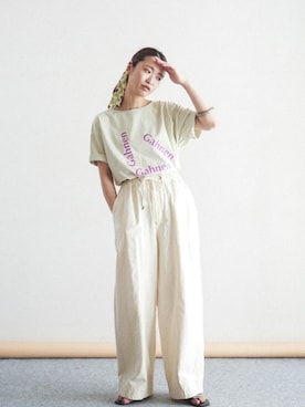 「FIL DE FER（フィルデフェール）のアイテム（パンツ）」を使った、watanabe.さん（レディース・163cm）の夏コーディネート