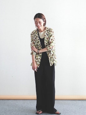 「ラフスタイル」｜「アイテム（サロペット/オーバーオール）」を使った、watanabe.さん（レディース・163cm）の夏コーディネート