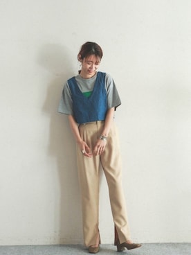 「FIL DE FER（フィルデフェール）のアイテム（ワンピース/ドレス）」を使った、watanabe.さん（レディース・163cm）の夏コーディネート