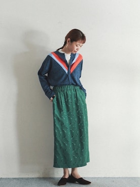 「フープイヤリング」｜watanabe.さん（レディース・163cm）の秋コーディネート