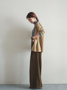 「FIL DE FER（フィルデフェール）のアイテム（テーラードジャケット）」を使った、watanabe.さん（レディース・163cm）の秋コーディネート