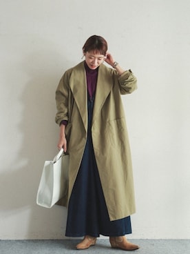 「FIL DE FER（フィルデフェール）のアイテム（その他アウター）」を使った、watanabe.さん（レディース・163cm）の秋コーディネート