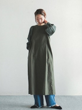 「FIL DE FER（フィルデフェール）のアイテム（ワンピース/ドレス）」を使った、watanabe.さん（レディース・163cm）の春コーディネート