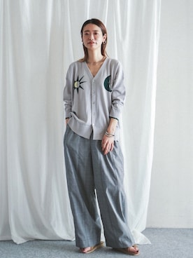 「FIL DE FER（フィルデフェール）のアイテム（カーディガン/ボレロ）」を使った、watanabe.さん（レディース・163cm）の春コーディネート