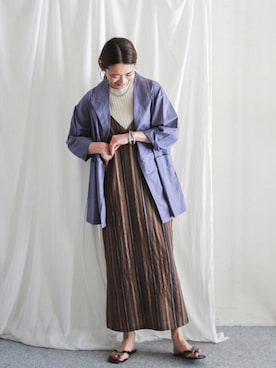 「FIL DE FER（フィルデフェール）のアイテム（その他アウター）」を使った、watanabe.さん（レディース・163cm）の春コーディネート