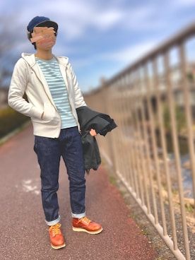 「セントジェームス」｜「アイテム（ブルゾン）」を使った、Sheeta👖さん（レディース・157cm）の冬コーディネート