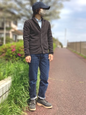 「ボヘミアンズ」｜「アイテム（カーディガン/ボレロ）」を使った、Sheeta👖さん（レディース・157cm）の春コーディネート